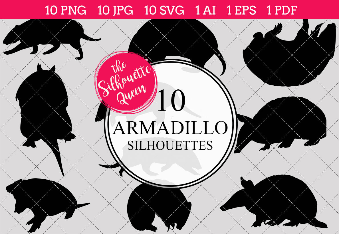 1188x822 Armadillo Silhouette Vector