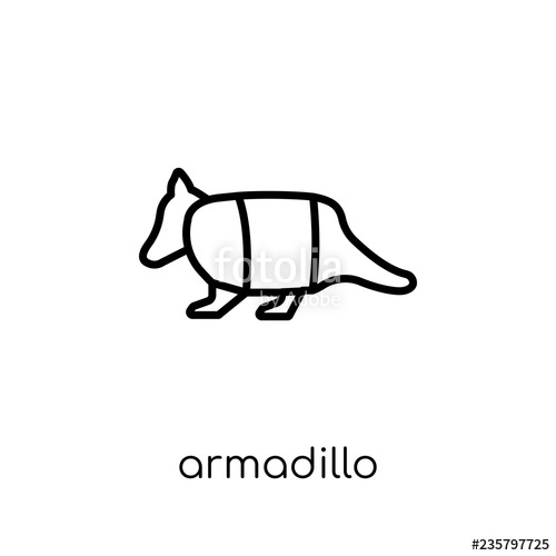 500x500 Armadillo Icon Trendy Modern Flat Linear Vector Armadillo Icon