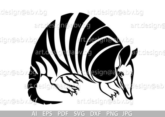 570x403 Vector Armadillo Pdf Dxf Png Instant Etsy