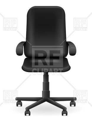 311x400 Black Office Armchair Vector Image Of Objects Konturvid