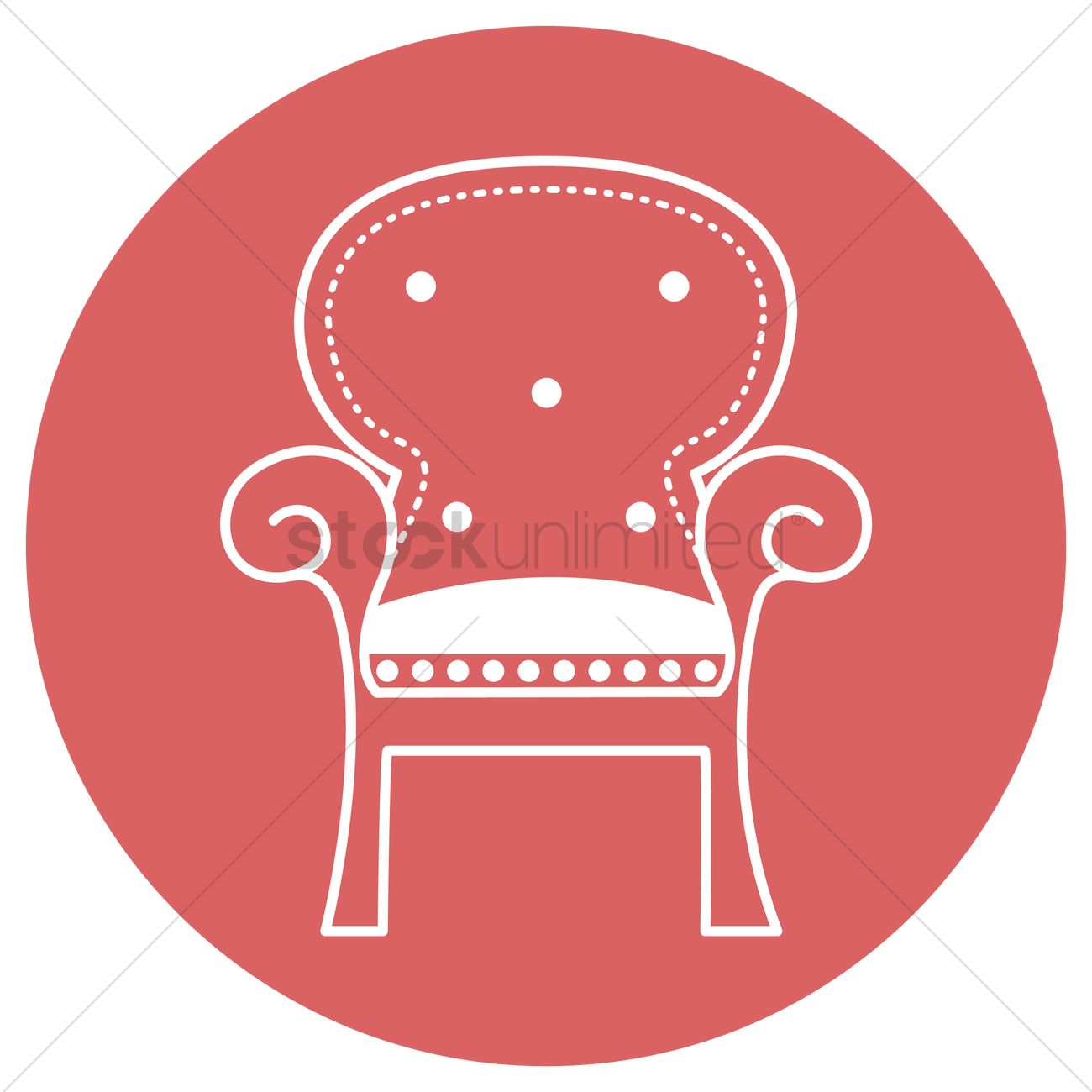 1300x1300 Fancy Armchair Vector Image