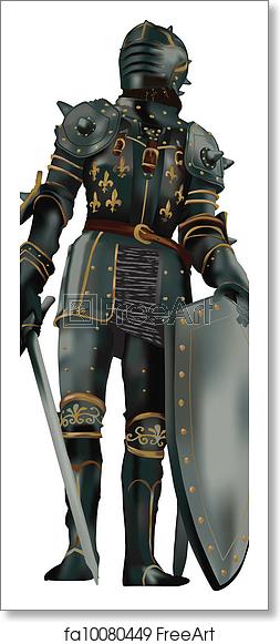253x581 Free Art Print Of Medieval Armor Vector Medieval Knight With Full