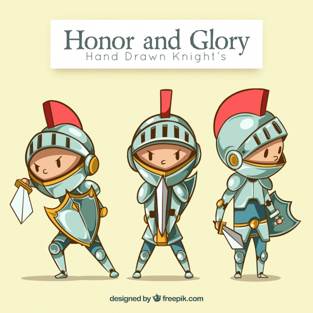 626x626 Hand Drawn Knight With Armor Vector Free Download