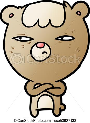 Cartoon Annoyed Bear With Arms Crossed Vectors 347x470 Cartoon Annoyed Bear With Arms Crossed Vectors