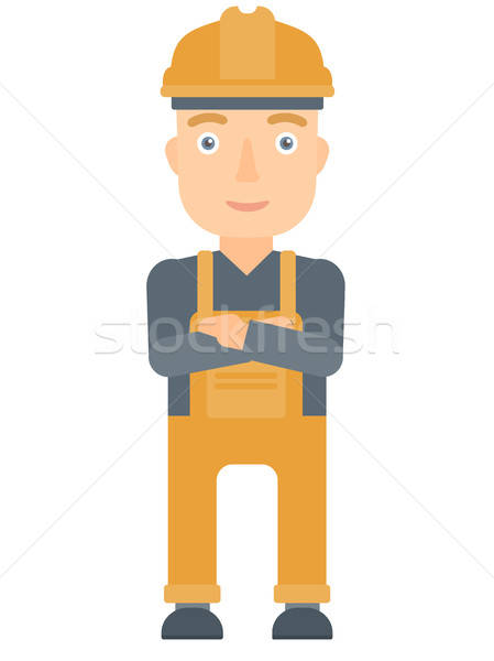 Confident Builder With Arms Crossed Vector Illustration Andrei 449x600 Confident Builder With Arms Crossed Vector Illustration Andrei