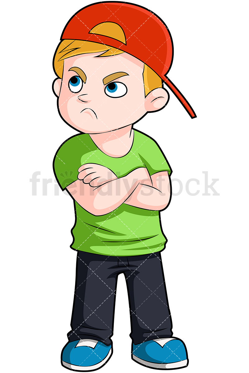 Upset Young Boy With Arms Crossed Cartoon Vector Clipart 800x1200 Upset Young Boy With Arms Crossed Cartoon Vector Clipart