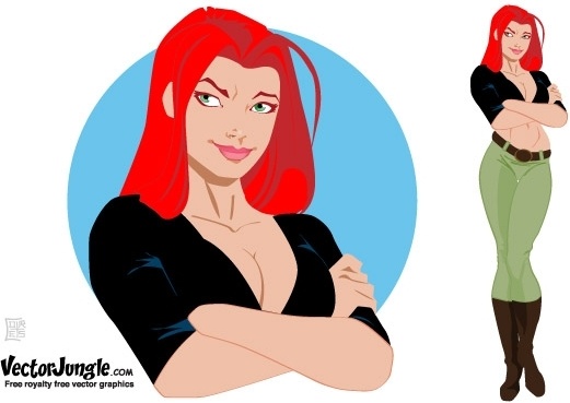 Woman With Arms Crossed Free Vector In Adobe Illustrator 521x369 Woman With Arms Crossed Free Vector In Adobe Illustrator