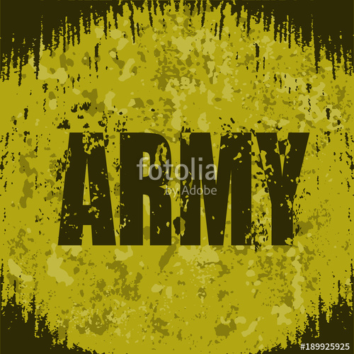 500x500 Army Word On Grunge Military Background Vector Illustration