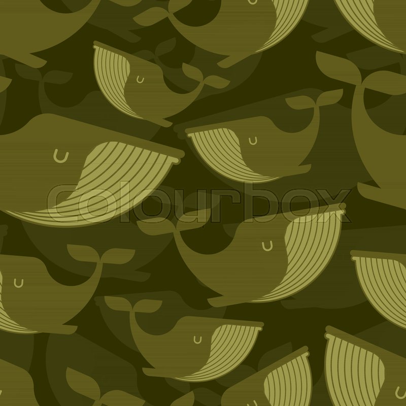 800x800 Whale Military Pattern Mammal Under Stock Vector Colourbox