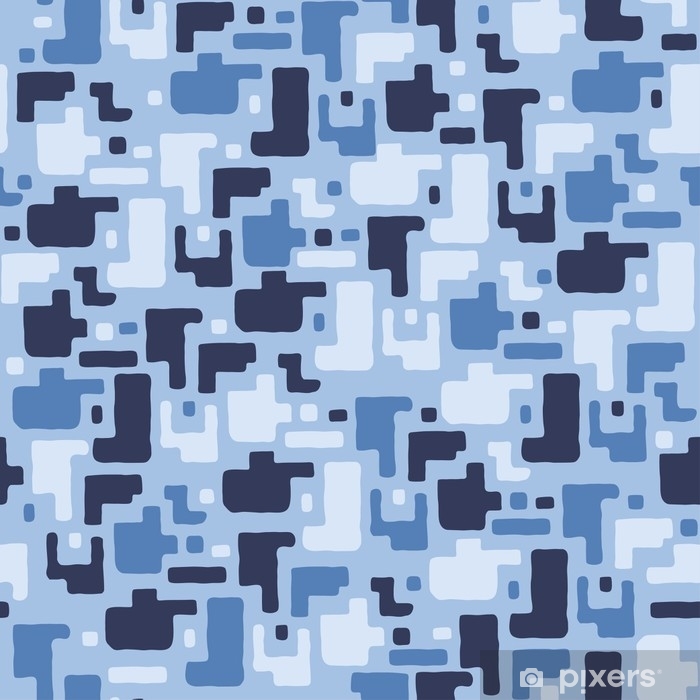 700x700 Camouflage Pattern Background, Seamless Vector Illustration