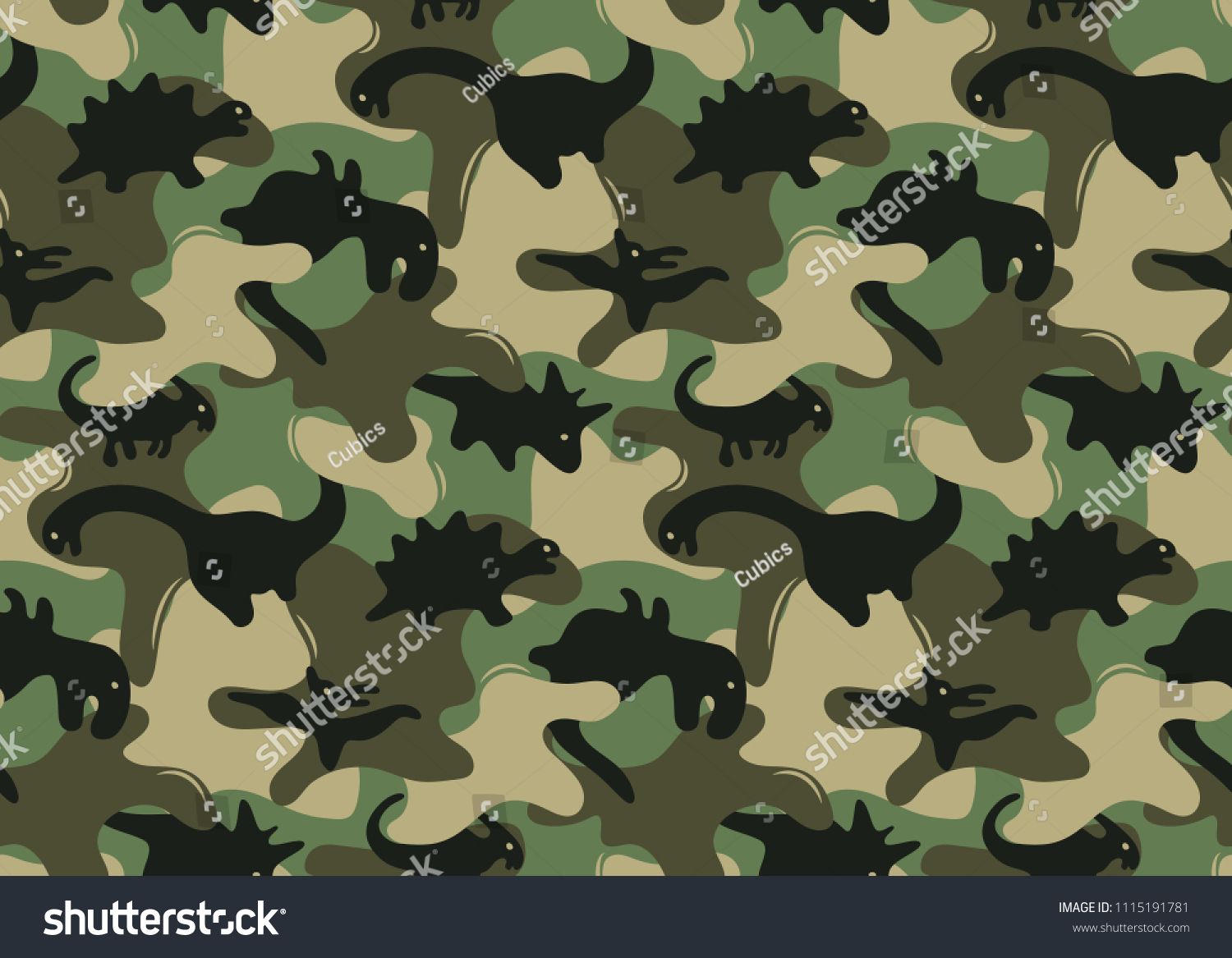 Camouflage Army Seamless Pattern Design With Dinosaurs Vector 1500x1167 Camouflage Army Seamless Pattern Design With Dinosaurs Vector