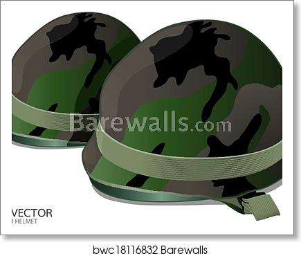Us Army Helmet On White Background Vector, Art Print Barewalls 435x370 Us Army Helmet On White Background Vector, Art Print Barewalls