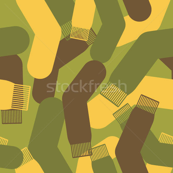 600x600 Army Pattern Of Socks Military Vector Texture Camouflage Sock