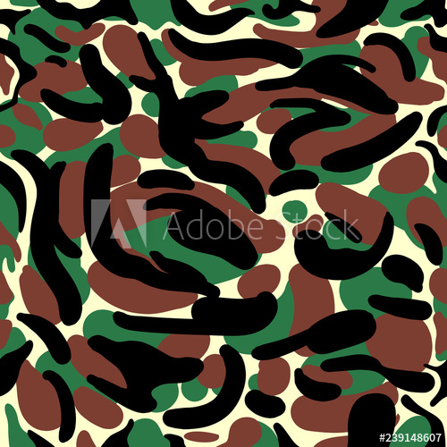 500x500 Camouflage Pattern Army Pattern Seamless Vector Illustration