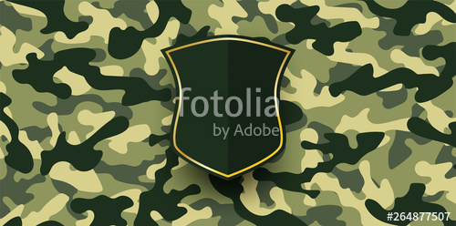 500x248 Abstract Army Camouflage Pattern Background Vector Stock Image