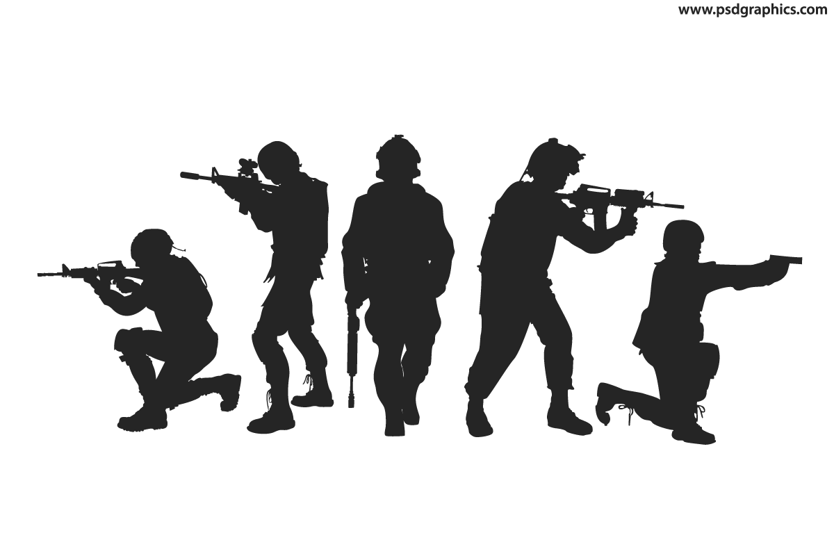 1200x800 Soldiers Silhouettes Vector Psdgraphics