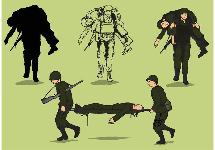 700x490 Wounded Soldier Vectors