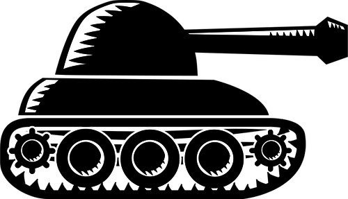 Rounded Army Tank Vector Image 500x287 Rounded Army Tank Vector Image