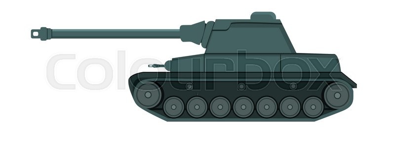 Army Tank Isolated On White Flat Stock Vector Colourbox 800x287 Army Tank Isolated On White Flat Stock Vector Colourbox