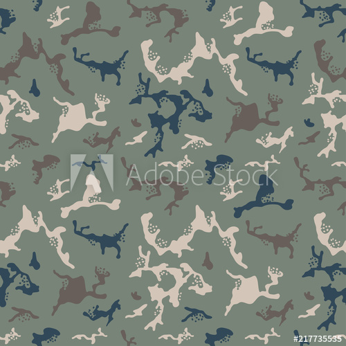 500x500 Green Camouflage Pattern Background Classic Army Clothing Style