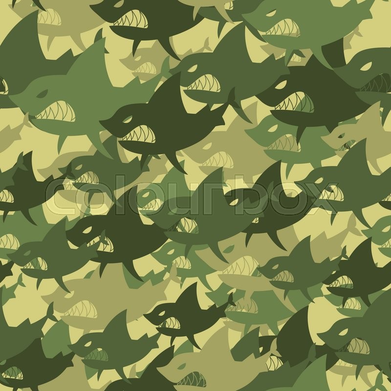 800x800 Military Texture Shark Soldiers Stock Vector Colourbox