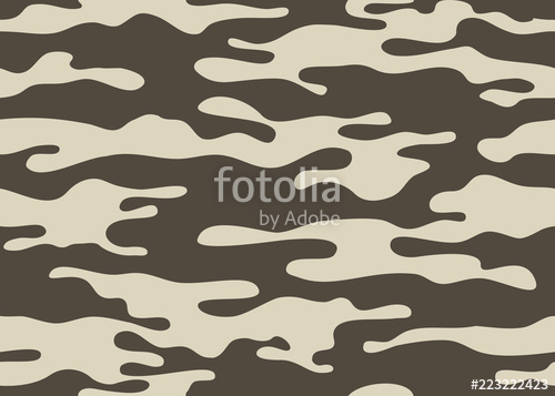 500x357 Seamless Camouflage Khaki Gray Black Texture, Vector Military