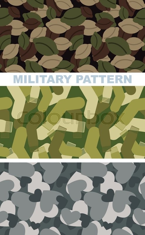 494x800 Set Of Military Camouflage Texture Stock Vector Colourbox