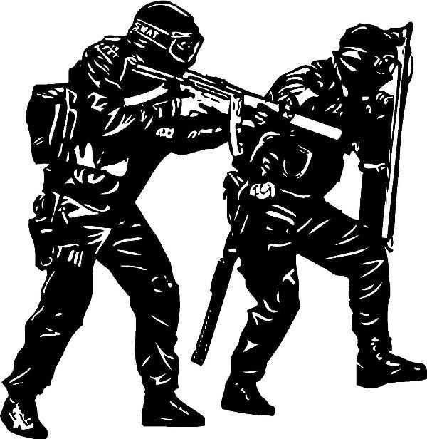 600x616 Wall Art Removable Vinyl Decal Sticker Kid Room Police Swat
