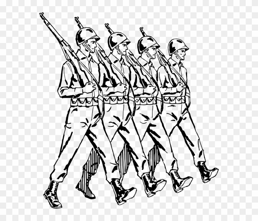 840x720 Free Vector Graphic Army Gun March Marching Phalanx