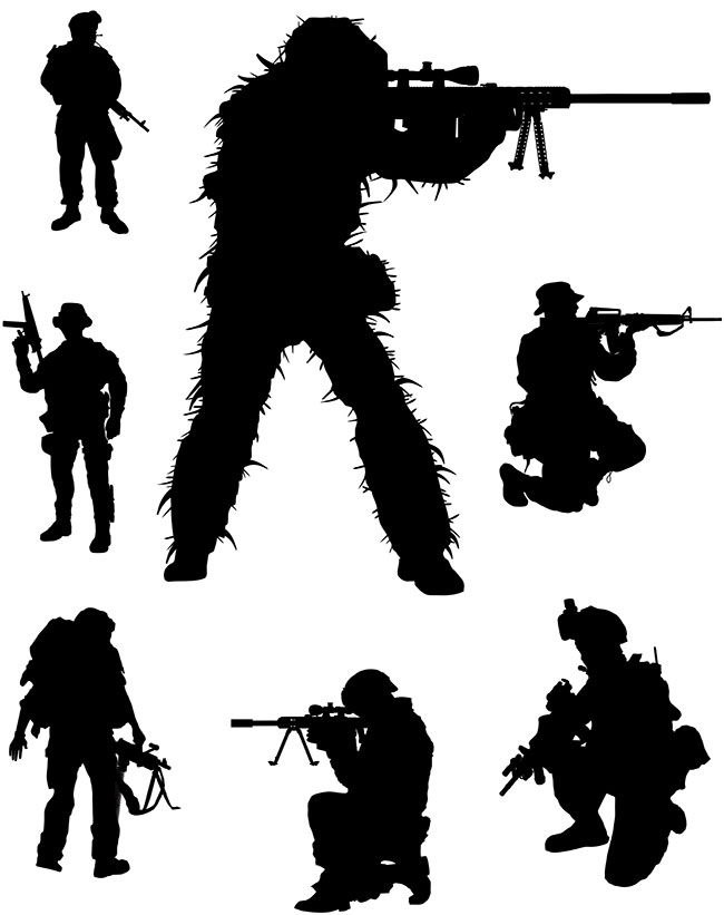 650x821 Army Silhouettes