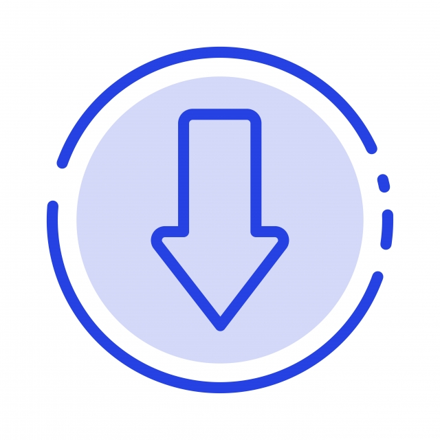 640x640 Arrow Arrows Down Download Blue Dotted Line Line Icon, Arrow
