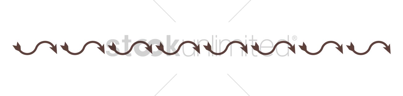 1300x310 Brown Arrow Border Design Vector Image