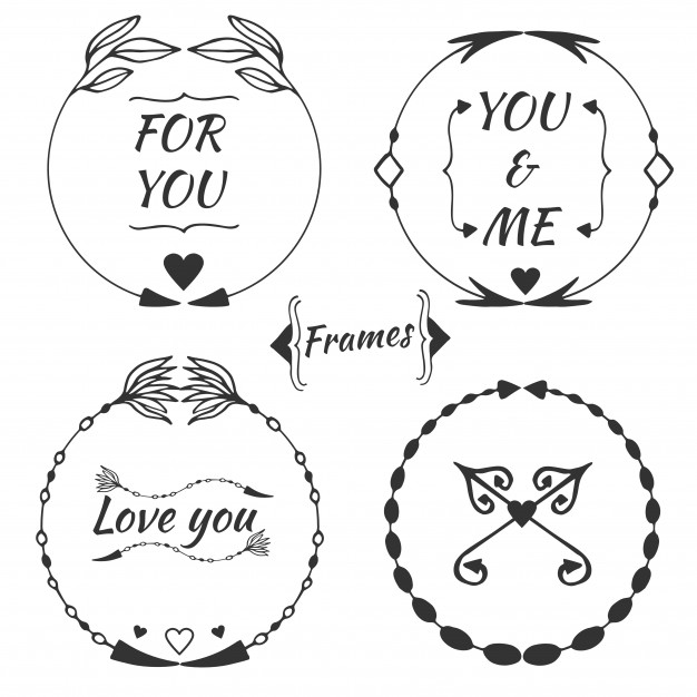 626x626 Set Of Arrow Frames, Tribal Border Round Frame Collection