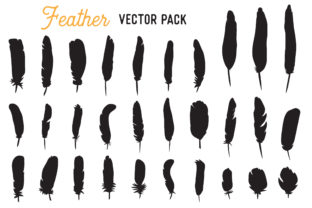 Feather Vector Clipart Pack Graphic 312x208 Feather Vector Clipart Pack Graphic