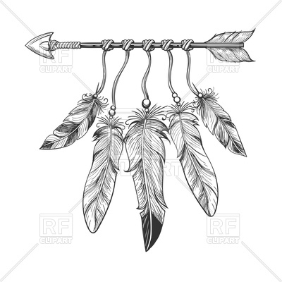 Arrow With Feathers On Whire Background Vector Image Of Objects 400x400 Arrow With Feathers On Whire Background Vector Image Of Objects