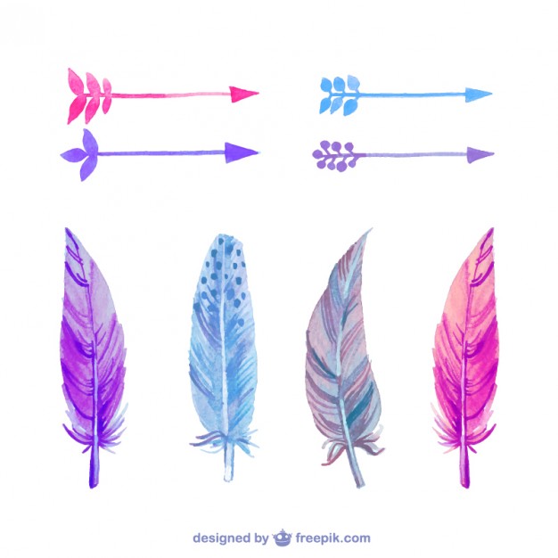 Watercolor Feathers And Arrows Vector Free Download 626x626 Watercolor Feathers And Arrows Vector Free Download