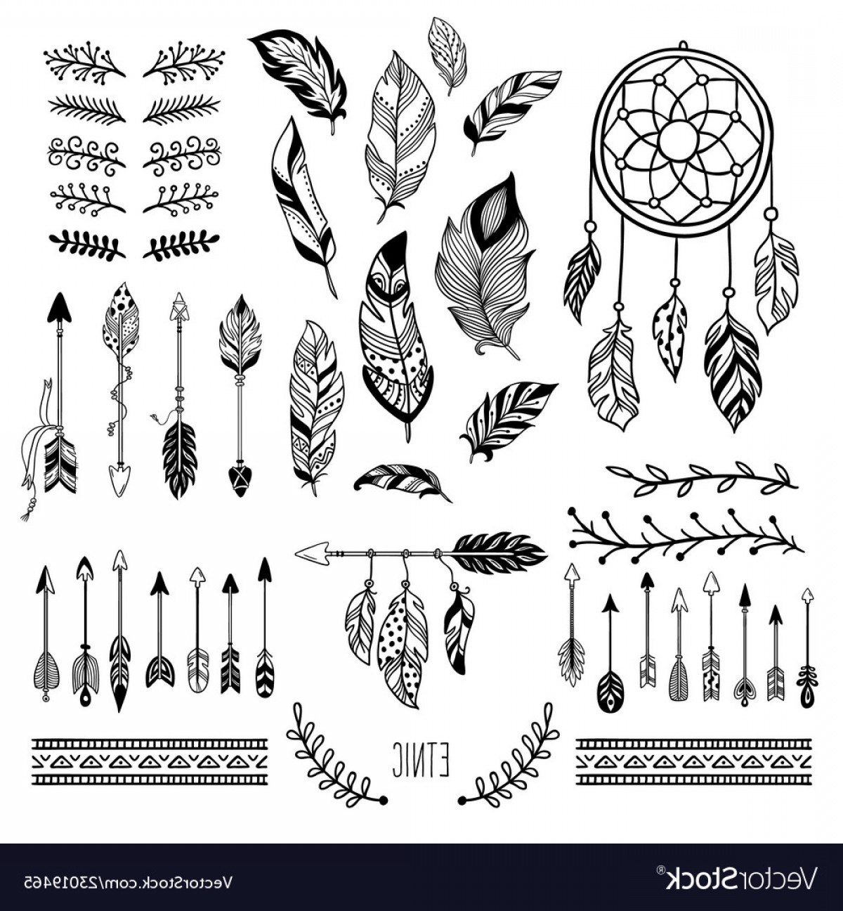 Arrow Feather Vector at Vectorified.com | Collection of Arrow Feather ...