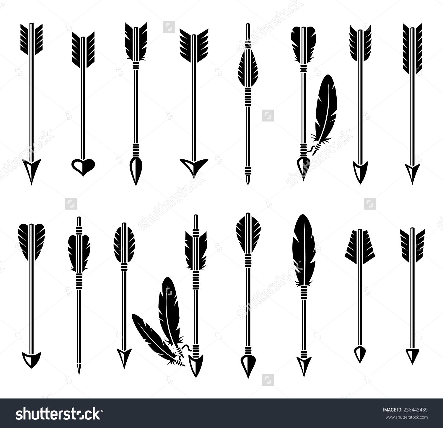 Bow Arrow Set Vector 1500x1450 Bow Arrow Set Vector