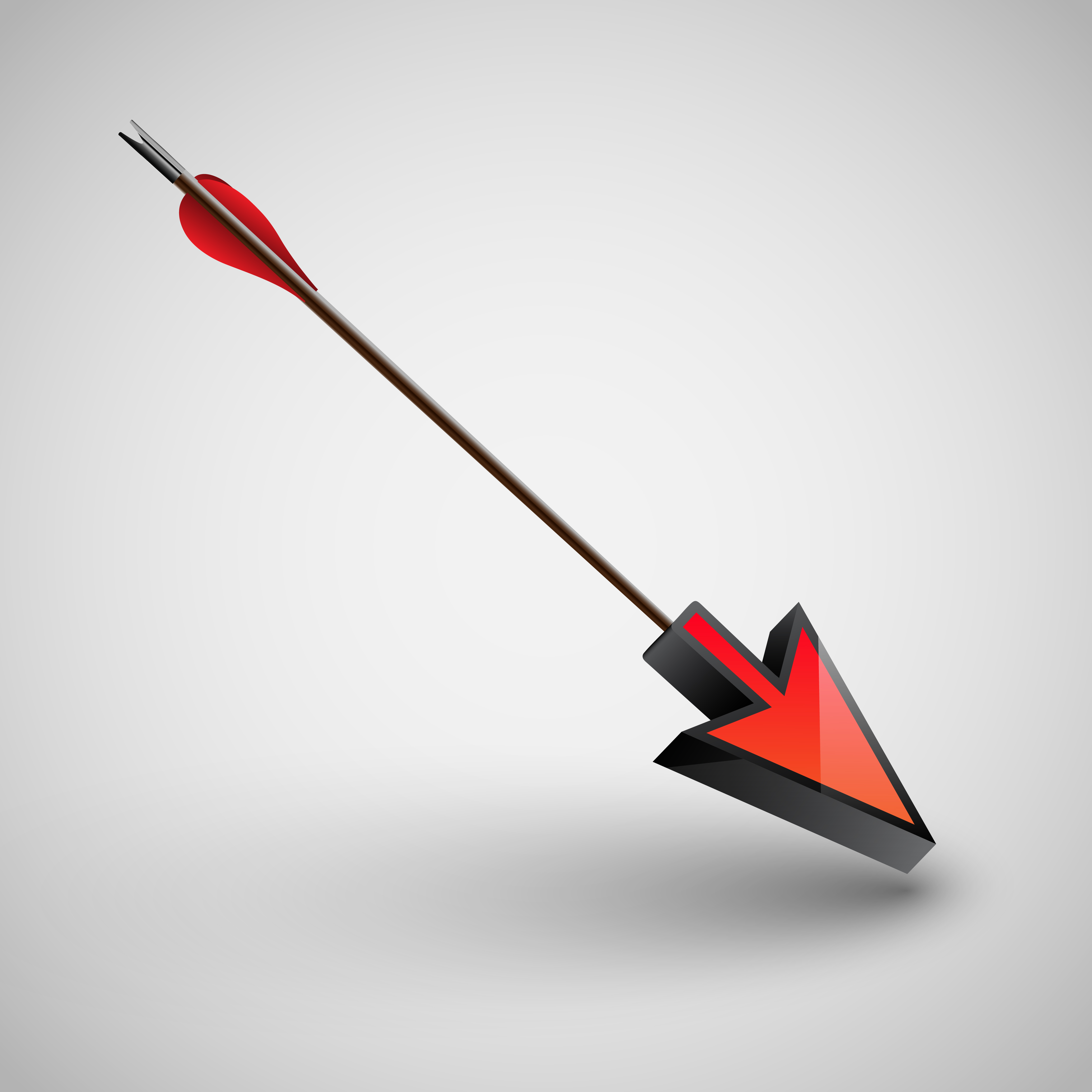 4134x4134 Arrow With Arrowhead, Vector