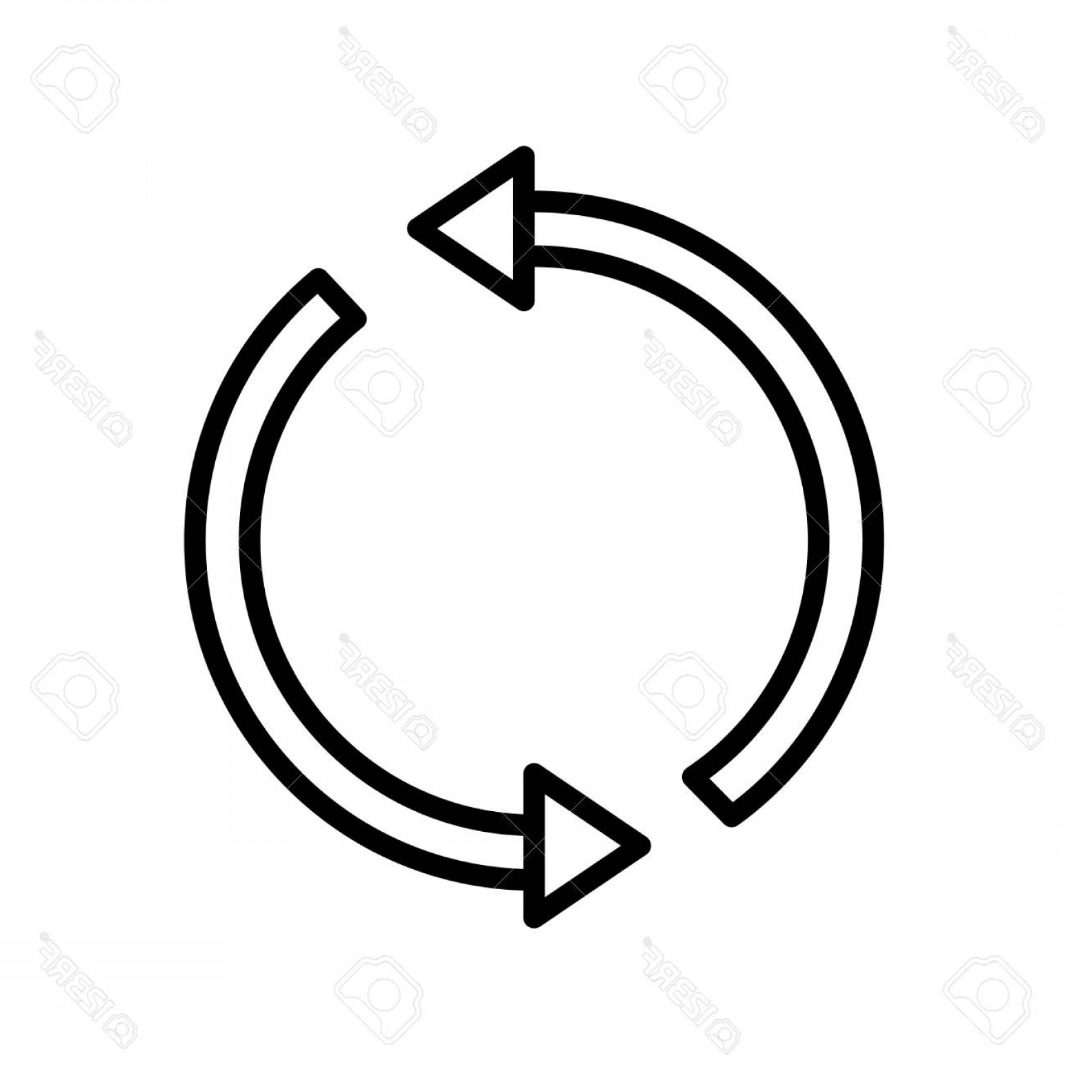 1560x1560 Photostock Vector Circular Arrow Icon Vector Isolated On White