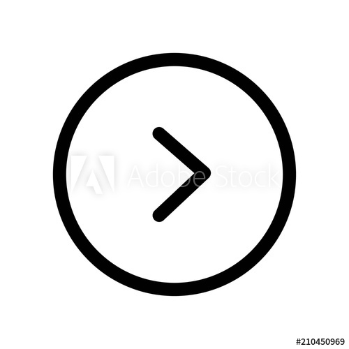 500x500 Right Arrow Icon Vector Icon Simple Element Illustration Right