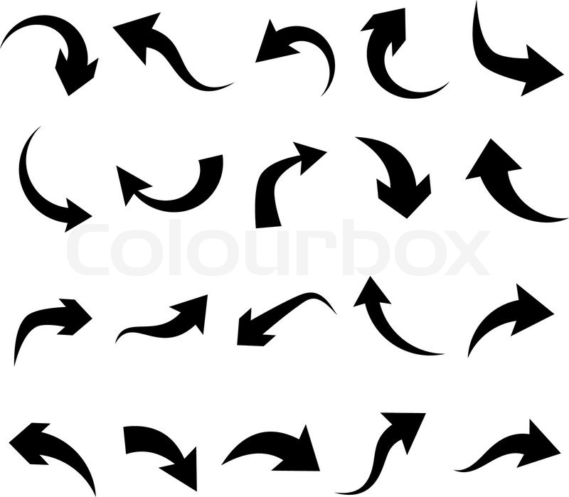 800x699 Vector Illustration Of Curved Arrow Stock Vector Colourbox