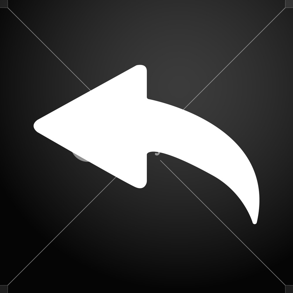 1000x1000 Back Arrow Icon Vector Black Gradient Background Royalty