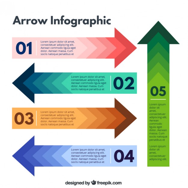 626x626 Arrows Infographic Vector Free Download