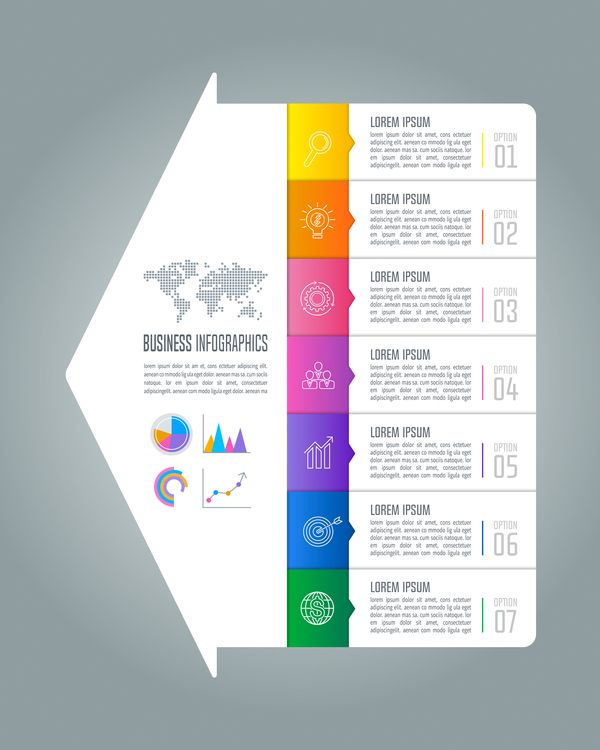 600x750 Free Arrow With Business Infographic Vector Download