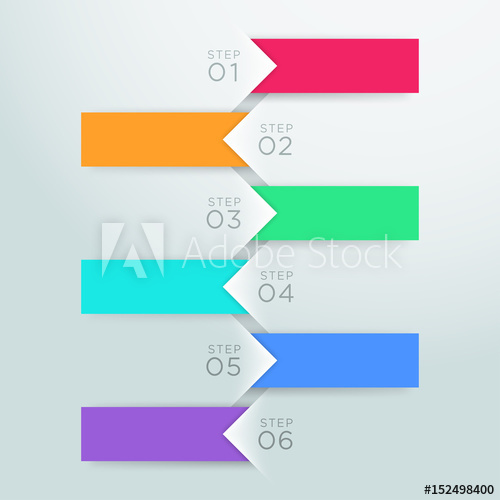 500x500 Infographic Vector Arrow Point Steps To Template B