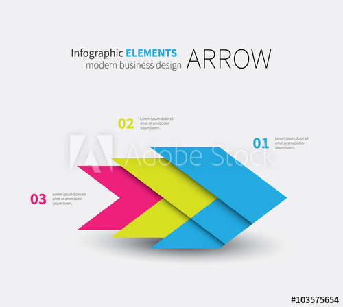 500x448 Colour Arrow For Infographics Vector Modern Arrow Element