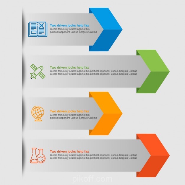 626x626 Colorful Arrow Infographics Vector Free Download