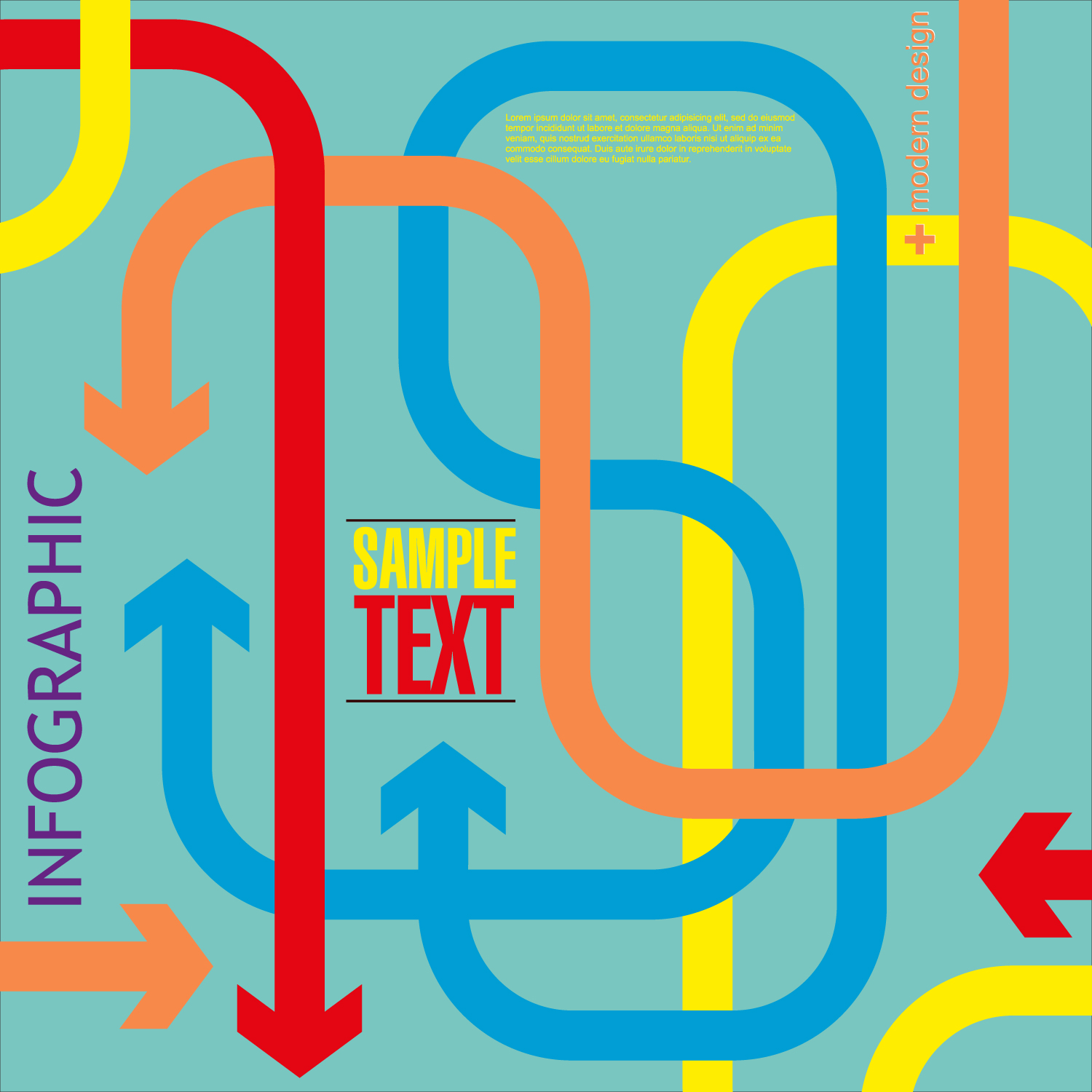 1500x1500 Arrow Infographic Vector Vector Art Graphics