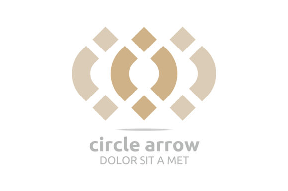 580x386 Circle Arrow Logo Vector Graphic